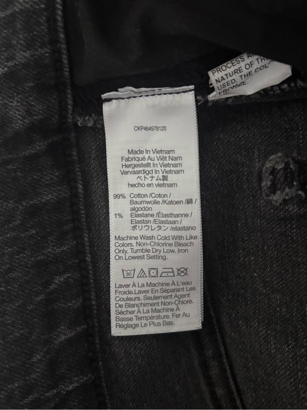Madewell Perfect Vintage Straight Jean Faded Black Raw Hem Size 28P Petite - Picture 5 of 8